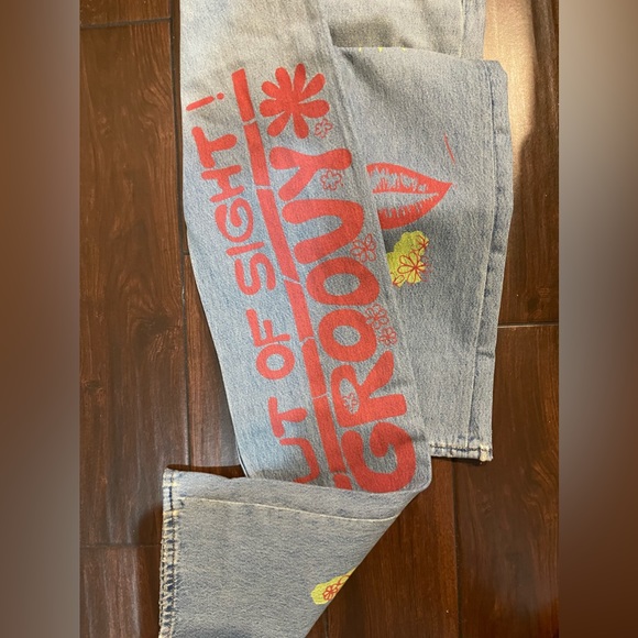 NWT Levi's Premium 501 Jeans Men’s Hippie Love Peace Groovy Flowers - Picture 13 of 14